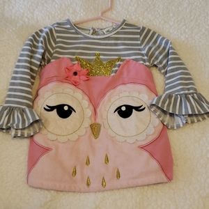 Rare Editions bell sleeve owl dress